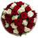 букет из красных и белых роз. Крайстчерч