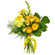 Желтый букет из роз и хризантем. Крайстчерч